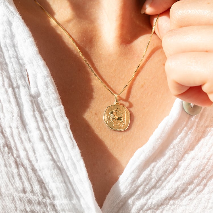 Strieborný prívesok so symbolmi znamenia zverokruhu 145609