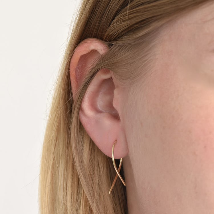 Zlaté náušnice netradičného dizajnu Joord 84438