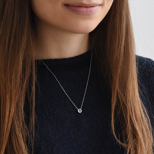 Bezel náhrdelník s tanzanitom Hadley