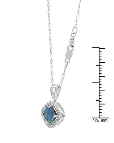 Náhrdelník s diamantom a opálom zlatý 55270