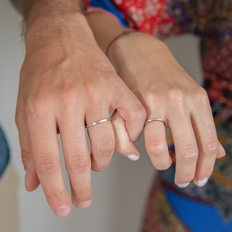 Snubné prstene z titánu a zlata Benitez 107537