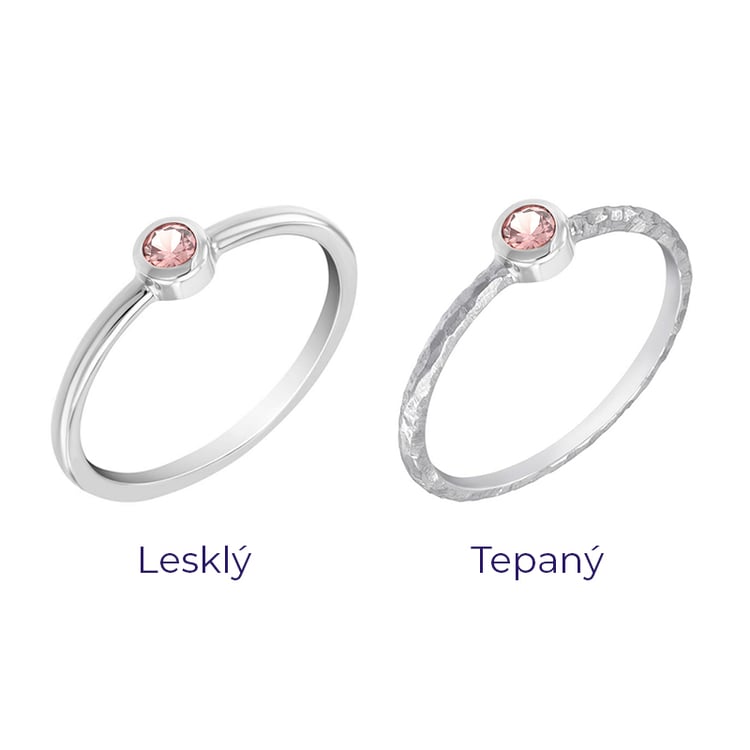 Zlatý minimalistický prsteň s morganitom Kathleen 101750