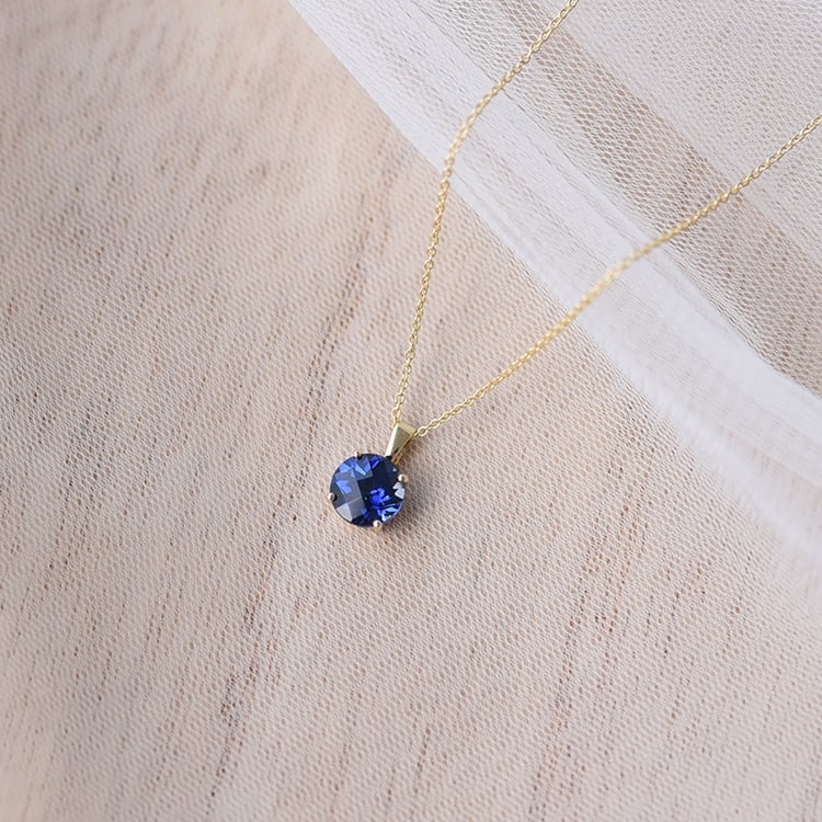 Prívesok s modrým zafírom 58833