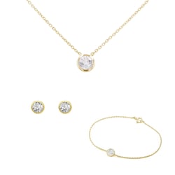 Set jemných šperkov s bielymi topásmi Tolar