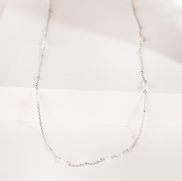 Strieborný náhrdelník s perlami Marcye 164630