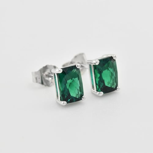Zlaté náušnice s emerald smaragdmi Haley