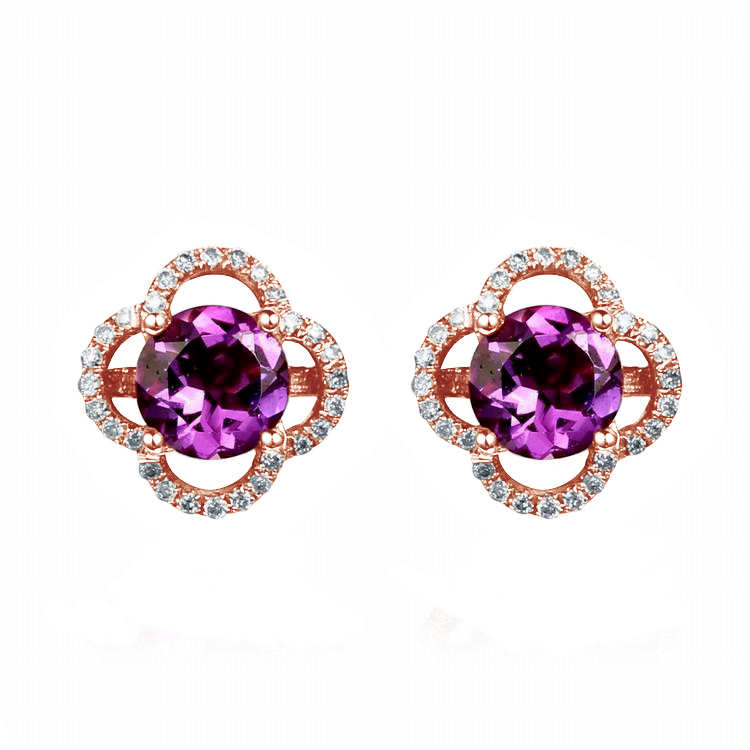 Ametystové náušnice