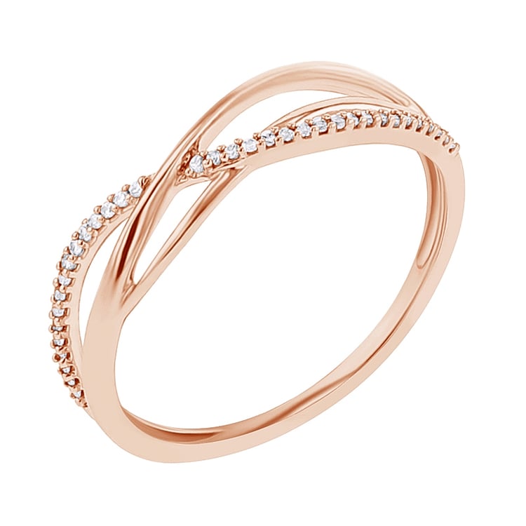 Netradičný prsteň s lab-grown diamantmi Elleanor 126210