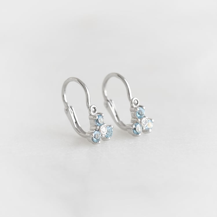 Jemné detské náušnice s TOPAZ a diamantmi 89366