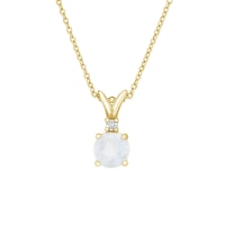 Prívesok zo zlata s mesačným kameňom a diamantom Joonas