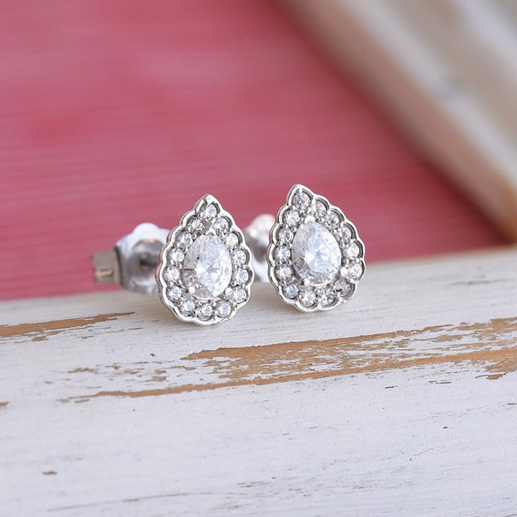 Diamantové náušnice zo zlata 85838