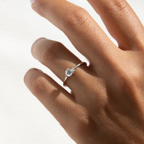 Cluster prsteň s lab-grown diamanty Aghate