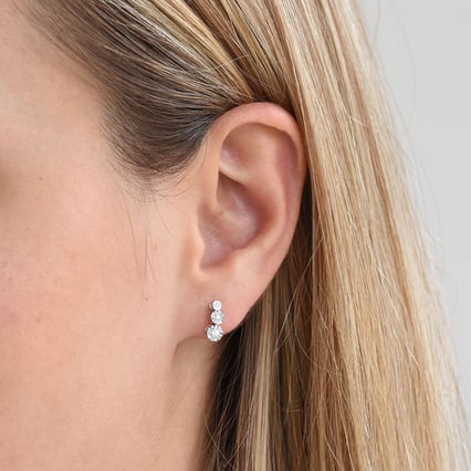 Minimalistické náušnice s diamantmi Winona