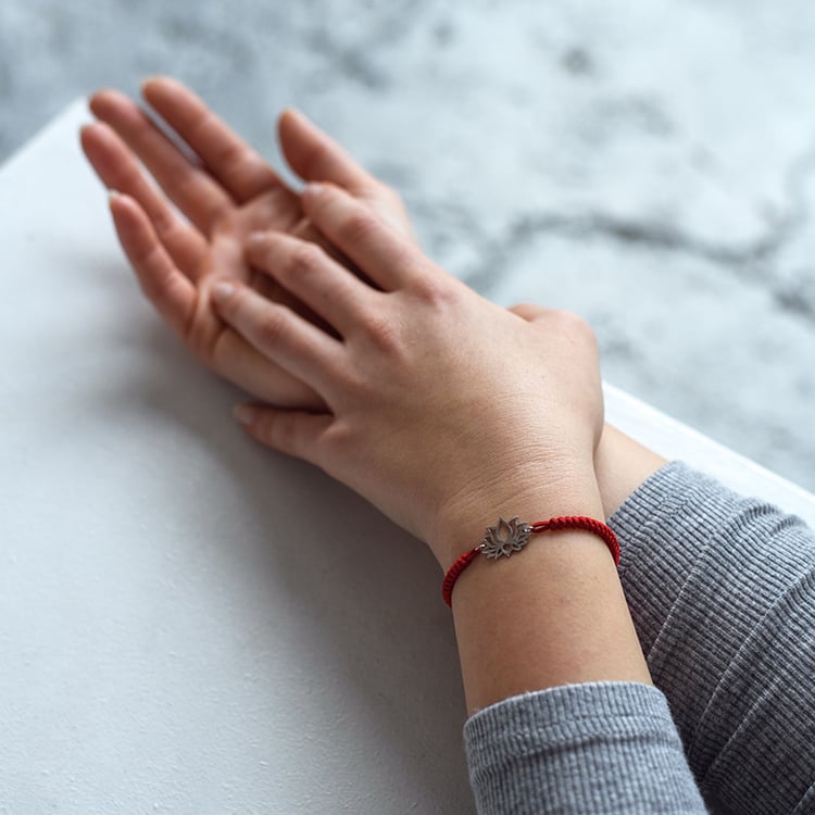 Povrázkový joga náramok Lotosový kvet 134183