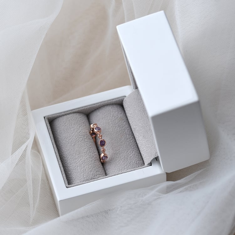 Eternity prsteň s ametysty 63646