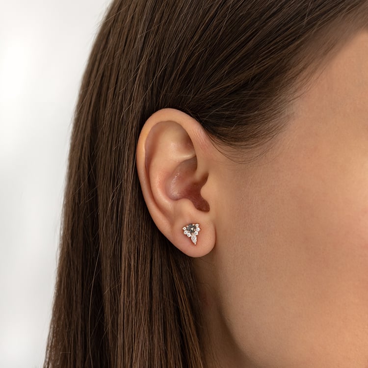 Náušnice so salt and pepper diamantmi a moissanitmi Aubin 97078