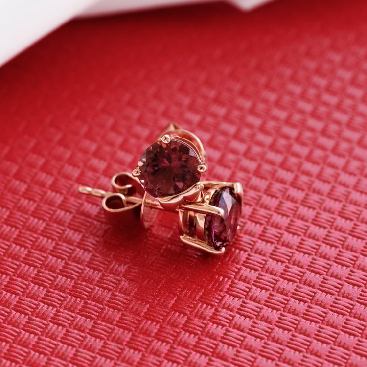 Zlaté napichovacie náušnice s turmalínmi Daina 122331