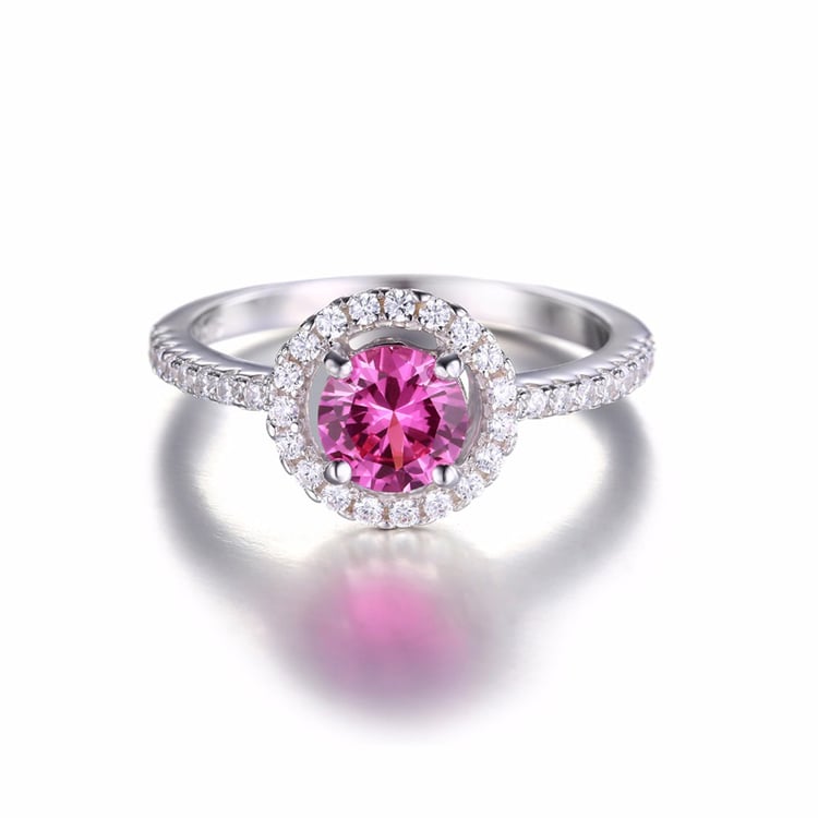 Striebroný prsteň so zafírom 19452