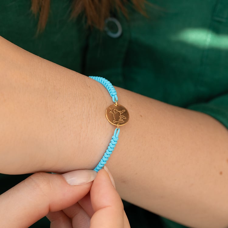 Šnúrkový náramok s gravírom baránka Malý princ 144388