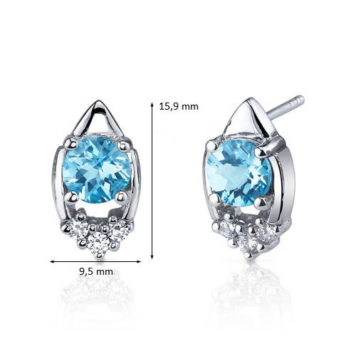 Náušnice s topásmi a zirkónmi Ozane 11964