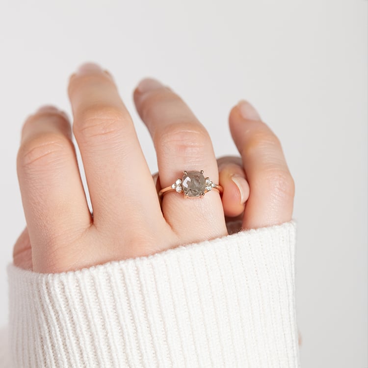 Prsteň so salt and pepper diamantom Mirko 151897