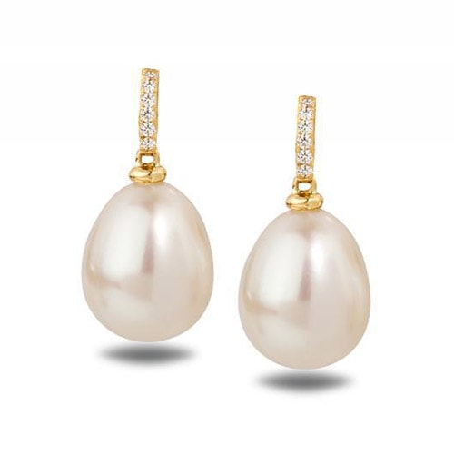 Zlaté perlové náušnice