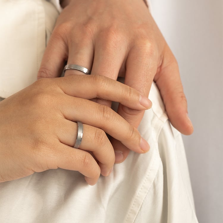 Matné svadobné obrúčky zo zlata s lesklými okrajmi Allan 121799