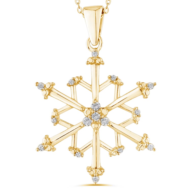 Diamantový náhrdelník zo zlata vločka