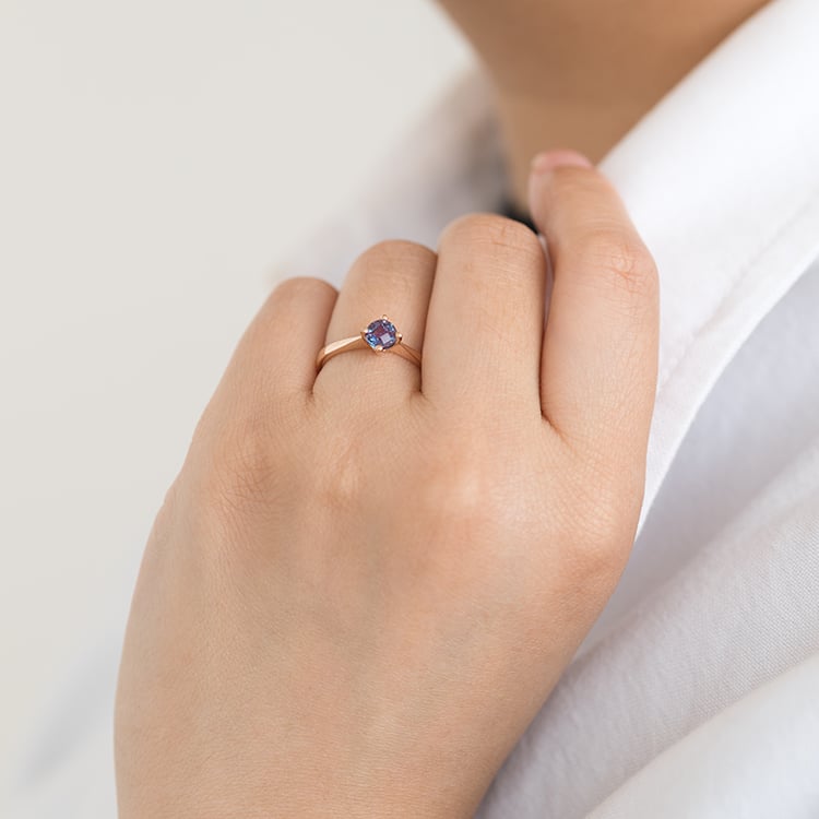 Solitaire prsteň s alexandritom Maya 125649