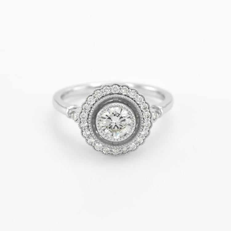 Zásnubný prsteň s moissanitom zo zlata 47846