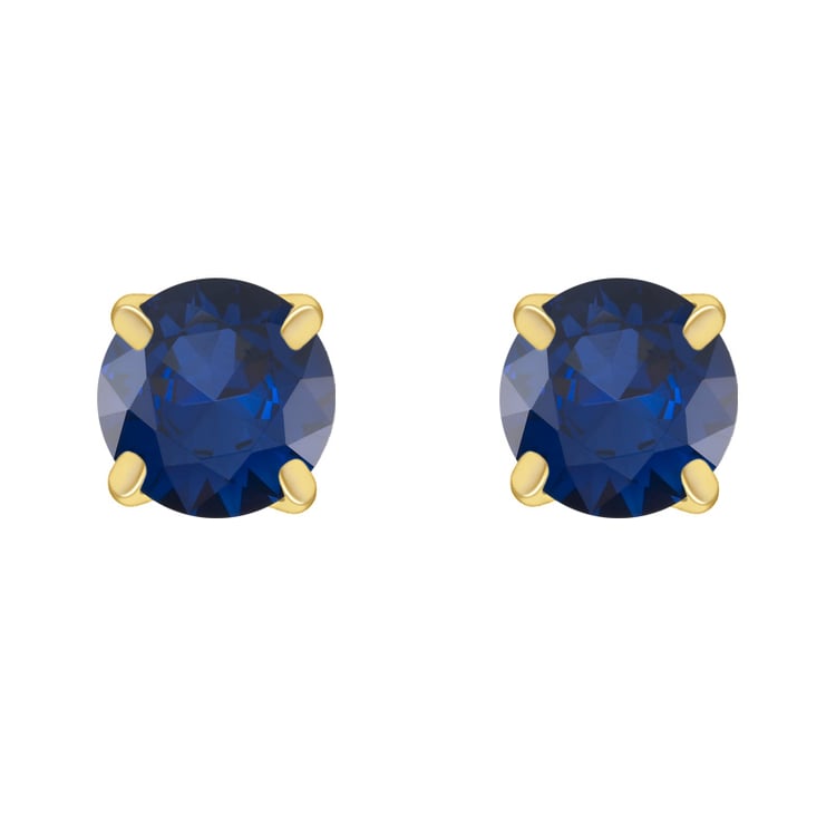 Zlaté napichovacie náušnice so zafírmi Zagiri