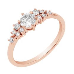 Romantický zásnubný prsteň s lab-grown diamantmi Donell