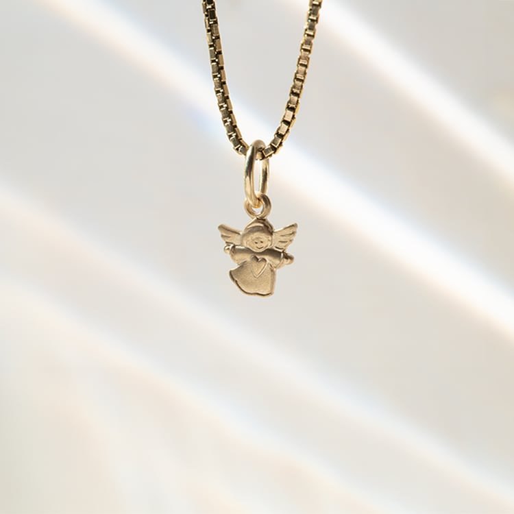 Zlatý prívesok s anjelom 140328