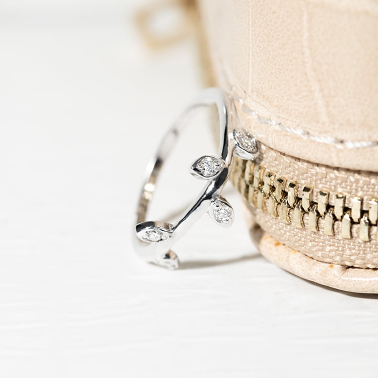 Diamantový prsteň v tvare vetvičky Shemer 129050