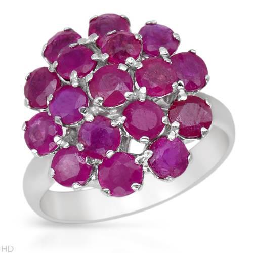 Rubínový prsteň strieborný