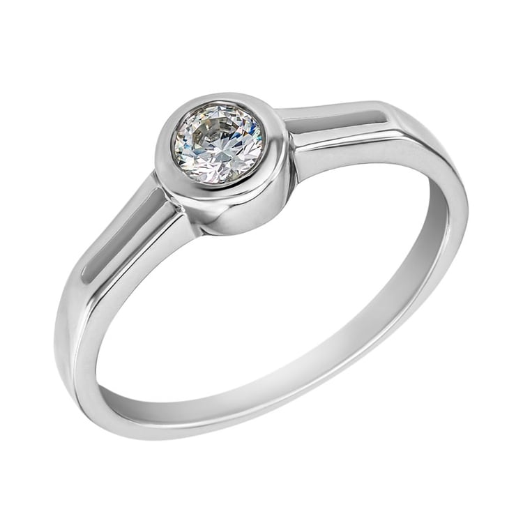 Zásnubný prsteň s diamantom zlatý