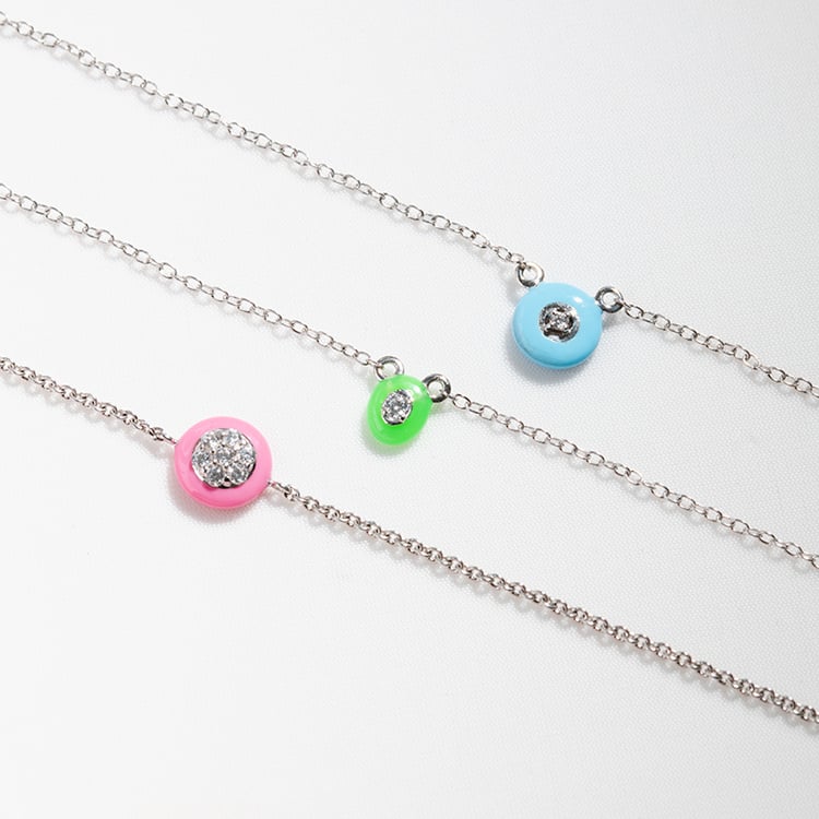 Keramický náhrdelník s lab-grown diamantom Kinny 122062