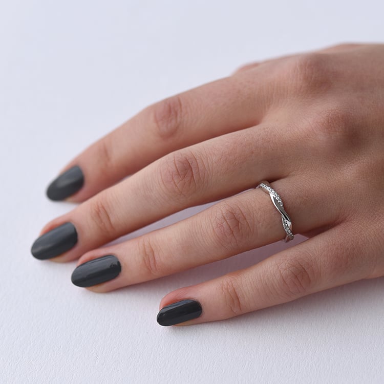 Prepletaný prsteň s lab-grown diamantmi Houston 101307