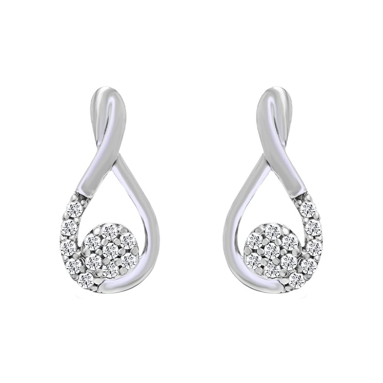 Náušnice z bieleho zlata 95154