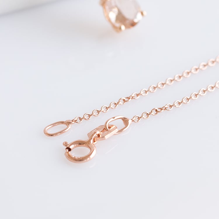 Morganitová slza a diamanty v prívesku z ružového zlata Erikka 120732