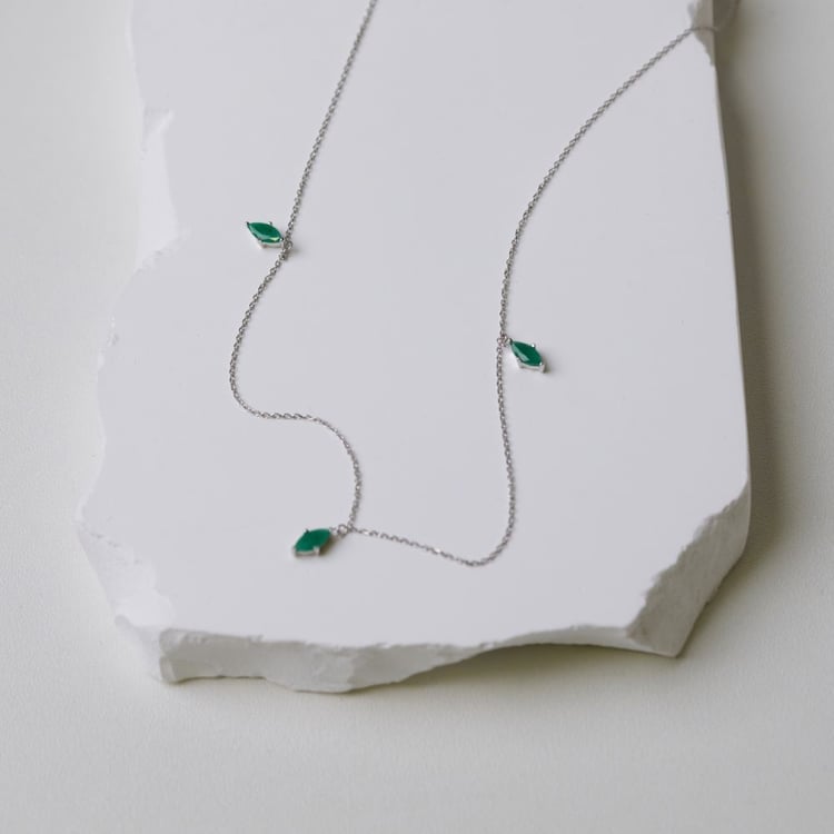 Zlatý náhrdelník s brazílskymi smaragdy 164067