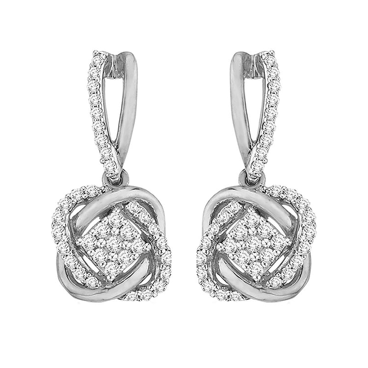 Náušnice z bieleho zlata 93121