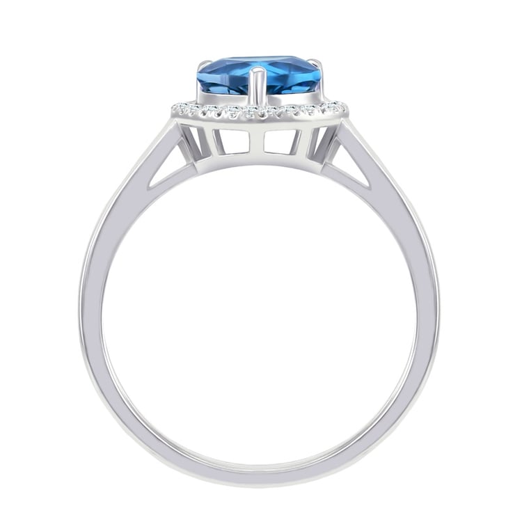 Prsteň s topasovým srdcom a diamantmi 35258