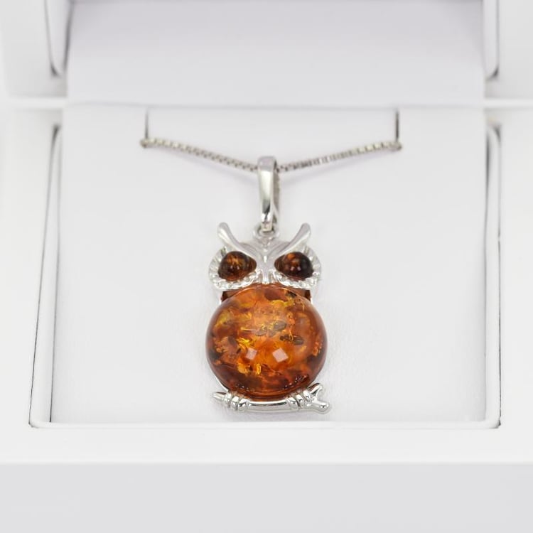 Strieborný prívesok v tvare sovy 13439