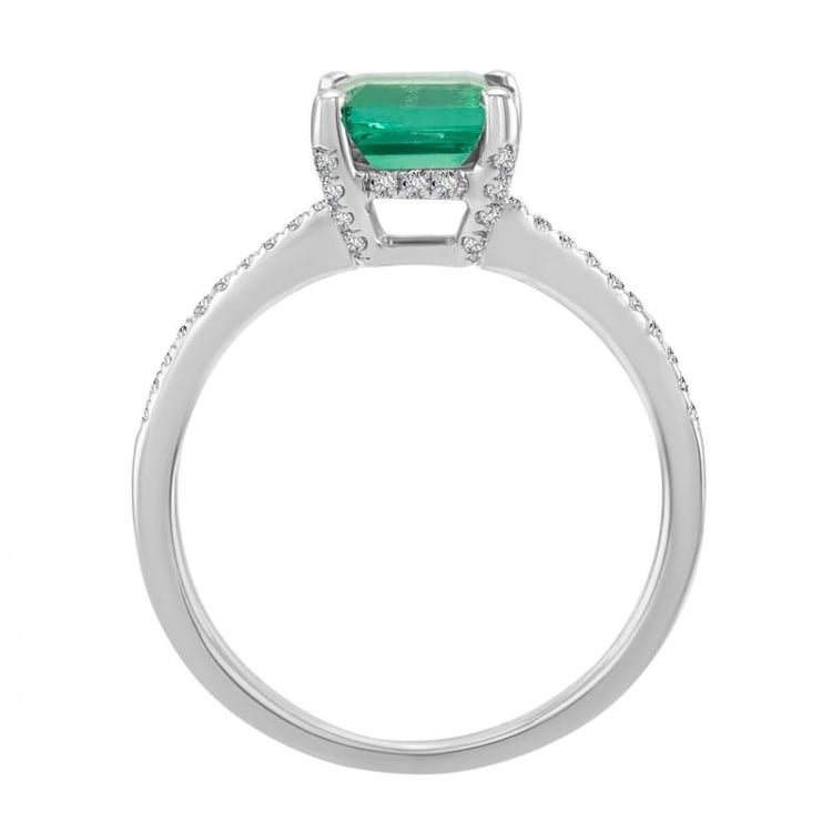 Zlatý prsteň s princess smaragdom 18649