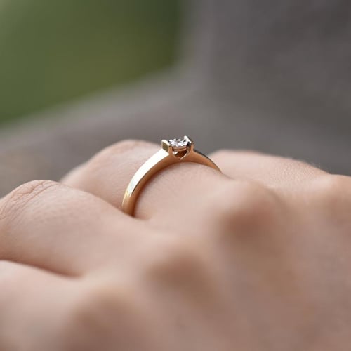 Elegantný zlatý prsteň s diamantom Sierra