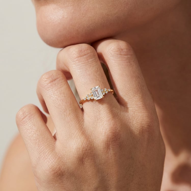 Rozvodový prsteň s emerald diamantom 165151