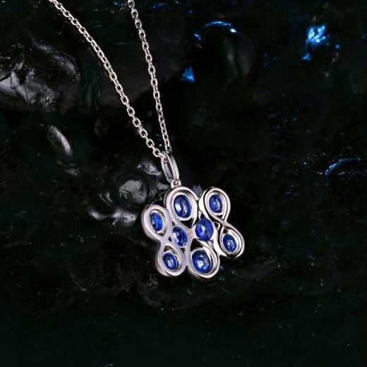 Zlatý náhrdelník so zafírmi Kaleny 9975