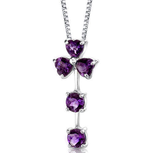 Ametystový náhrdelník strieborný