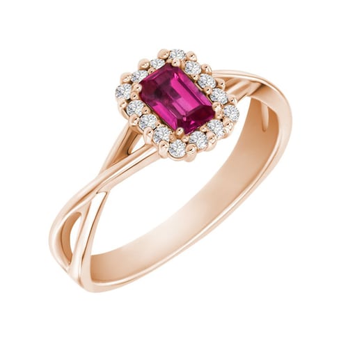 Zlatý prsteň s emerald zafírom a diamantmi Hadar
